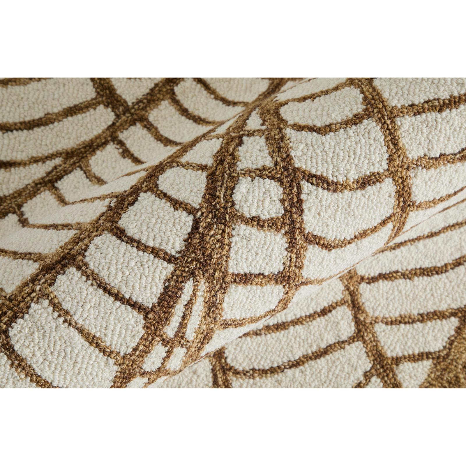 Feizy Wallace 8A44F Modern Ikat Rug in White/Brown