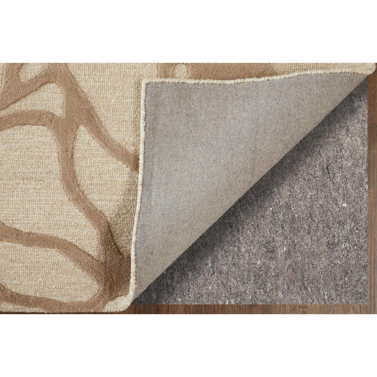Feizy Kimball 8A32F Transitional Abstract Rug in Ivory/Brown/Tan