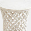 Global Views Curvil Marble Arabesque Side Table