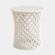 Global Views Curvil Marble Arabesque Side Table