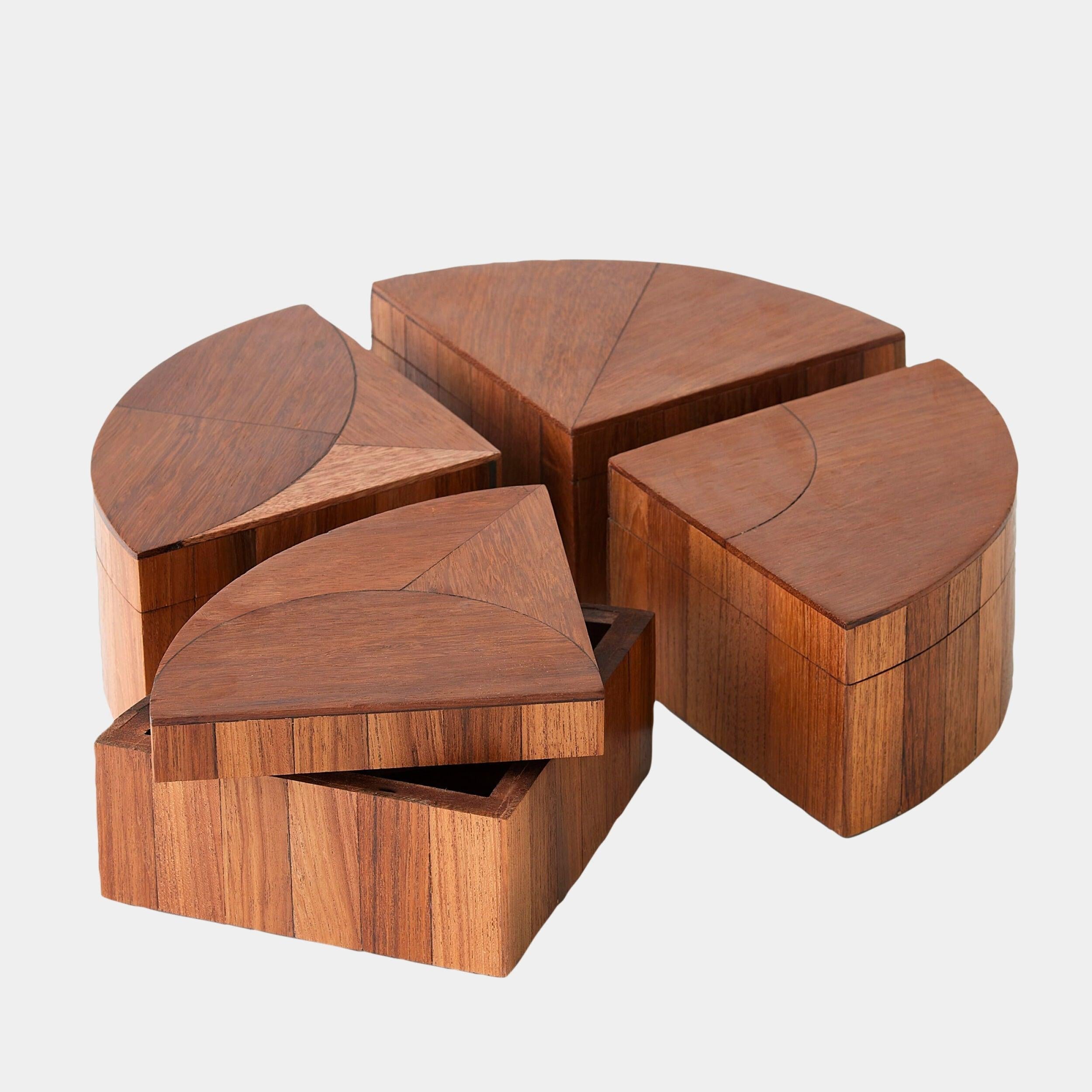 Global Views Willamette Quartered Wood Box Set Clearance