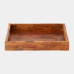 Global Views Willamette Quartered Wood Tray