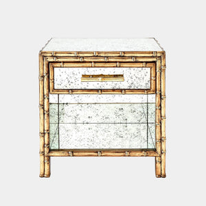 Global Views Mari Bamboo Bedside Chest
