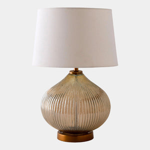 Global Views Ribbed Glass Table Lamp
