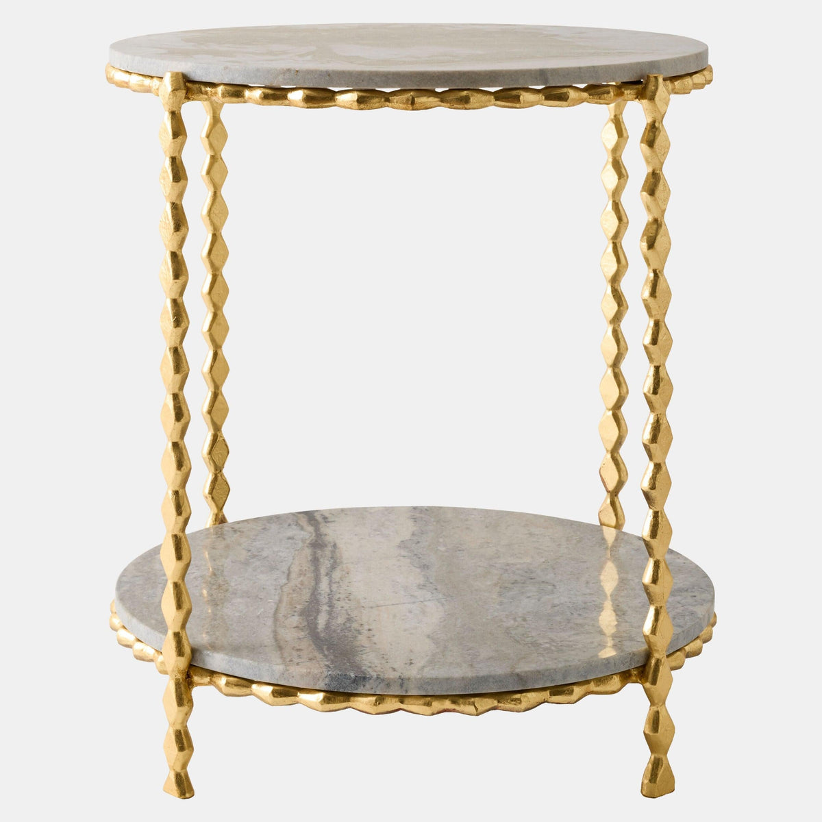 Global Views Pinkered Side Table