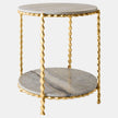 Global Views Pinkered Side Table