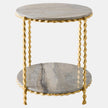 Global Views Pinkered Side Table