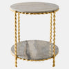 Global Views Pinkered Side Table