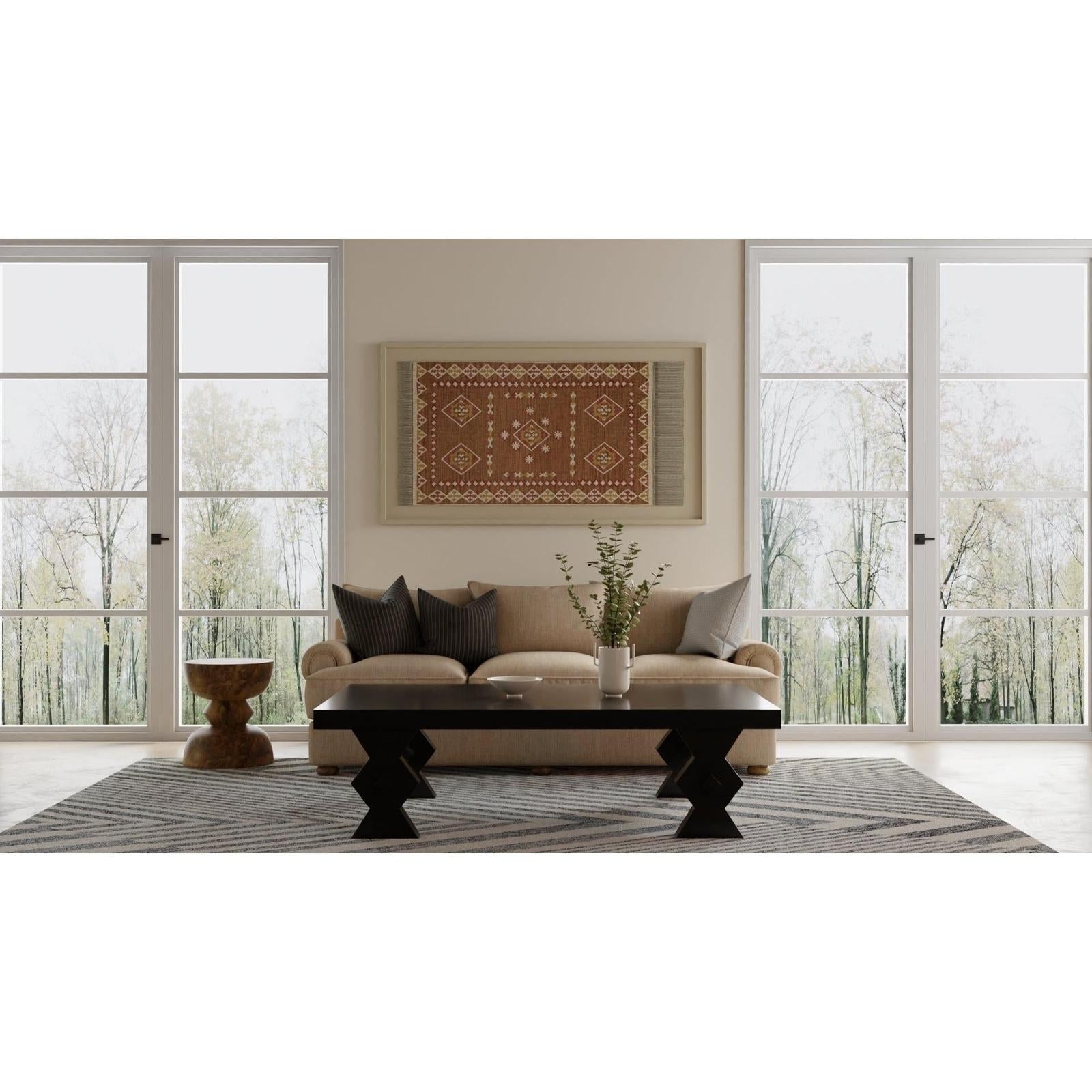 Feizy Wallace 8A42F Modern Geometric Rug in Gray/Ivory