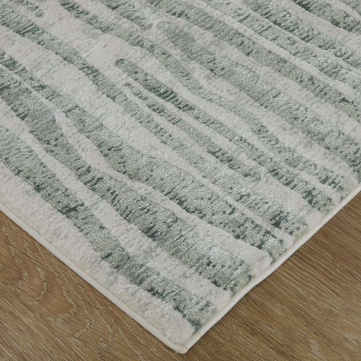 Feizy Atwell 3218F Transitional Abstract Rug in Gray/Green/Ivory