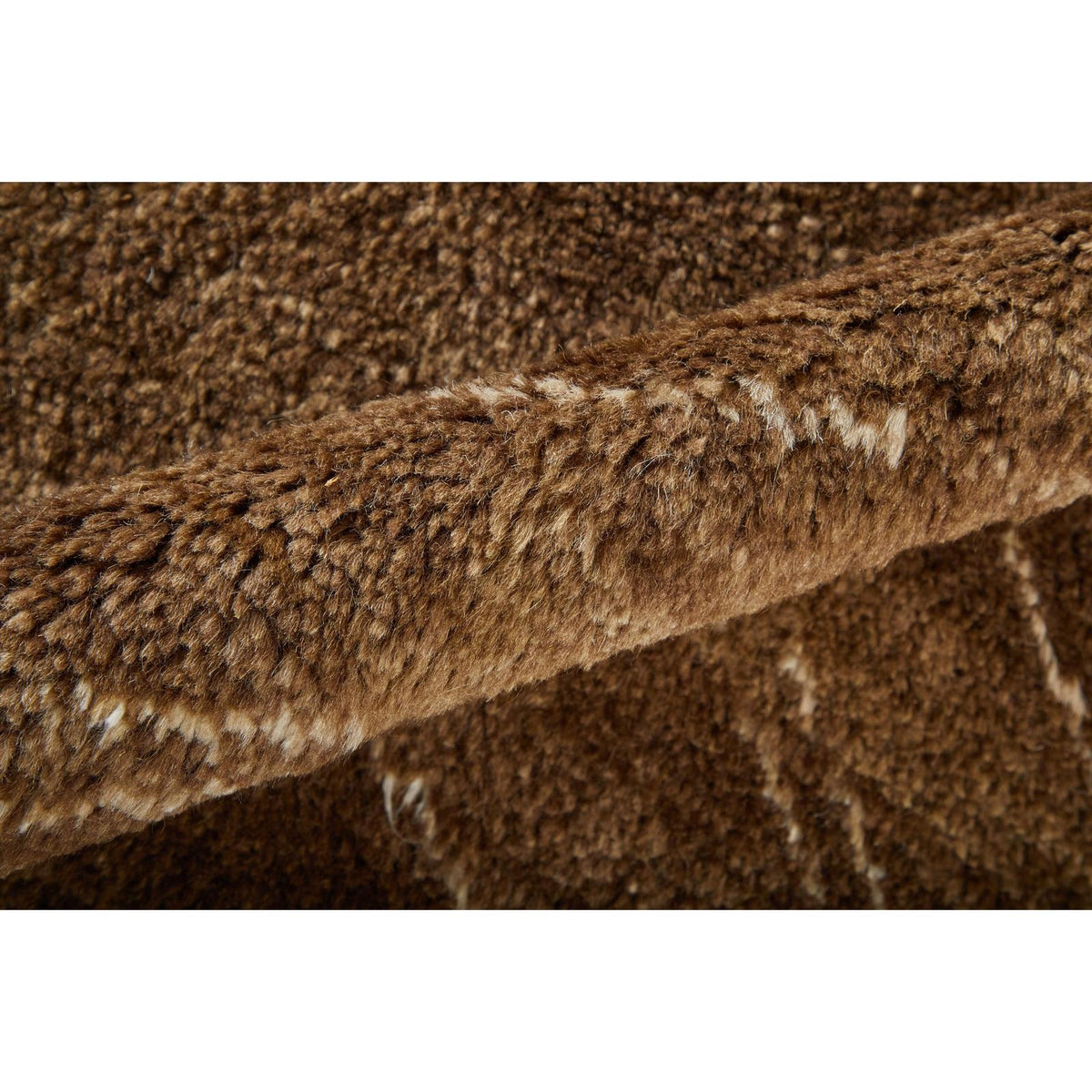 Feizy Agape 69HAF Modern Abstract Rug in Brown/Ivory