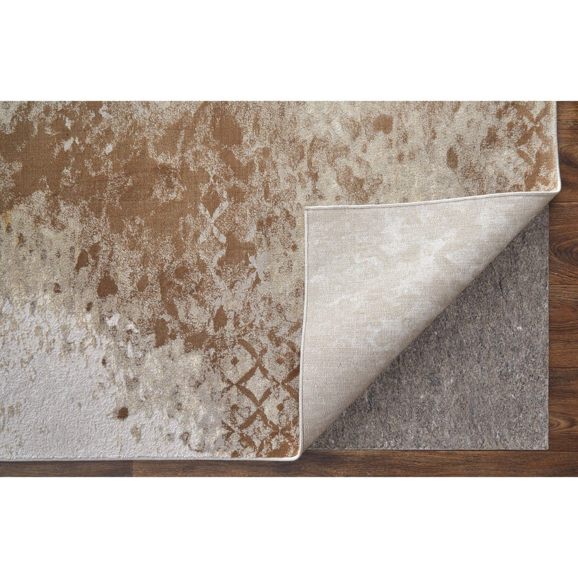 Feizy Waldor 39NCF Modern Watercolor in Brown/Tan/Ivory