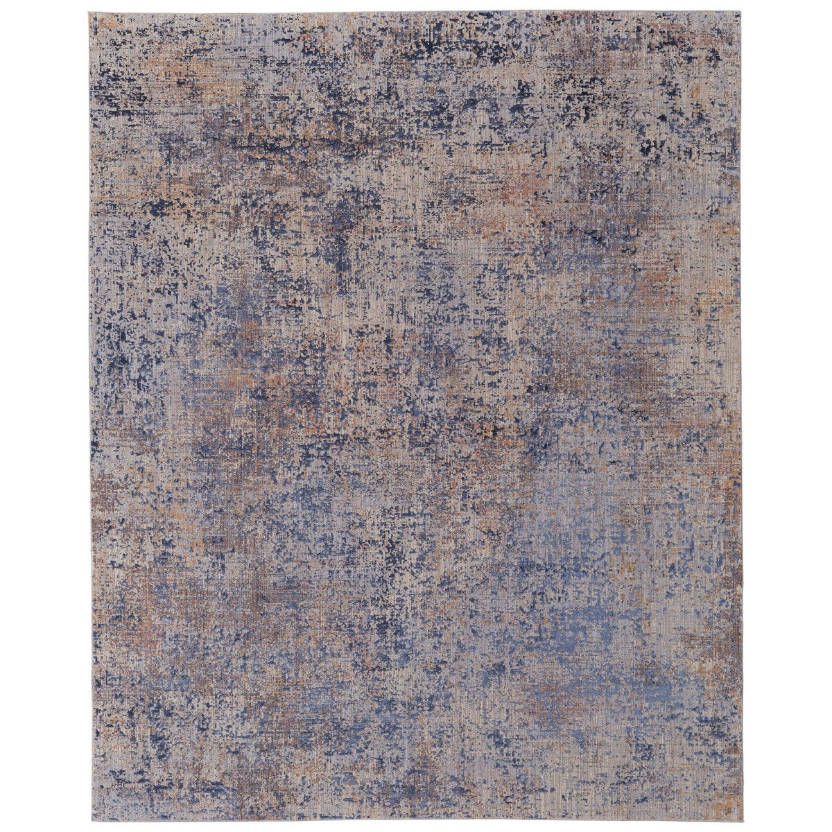 Feizy Pryor 39NGF Modern Watercolor in Blue/Tan/Brown