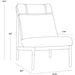 Sunpan Elanor Lounge Chair - Light Oak - Altro White