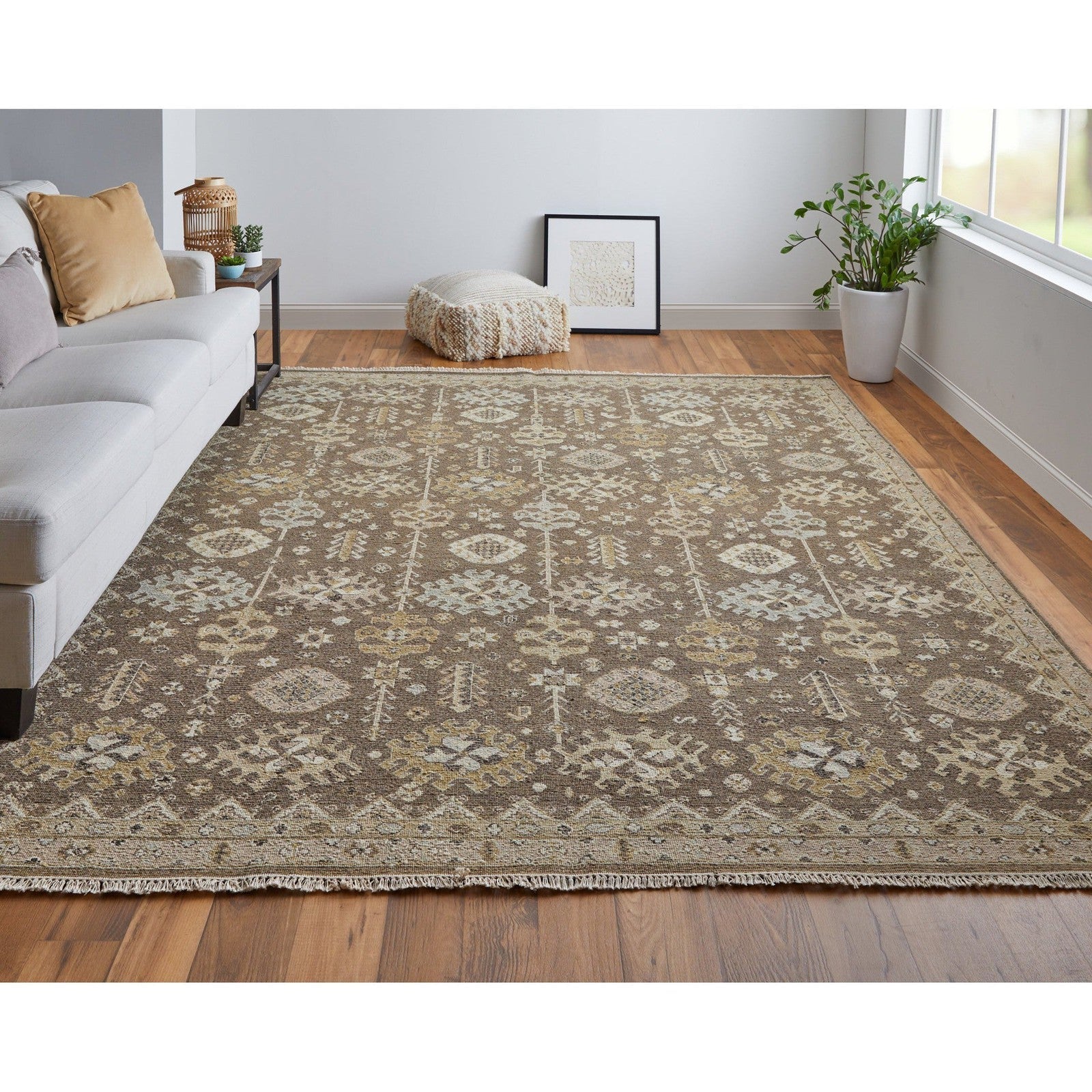 Feizy Corbitt 0610F Traditional Oriental in Brown/Ivory