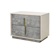 Michael Amini Pavira 2-Drawer Nightstand - Stone