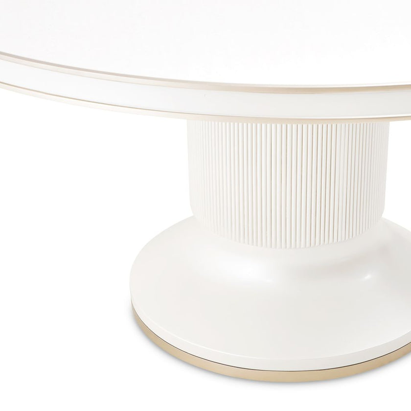Michael Amini La Marisia Round Dining Table - Creamy Pearl