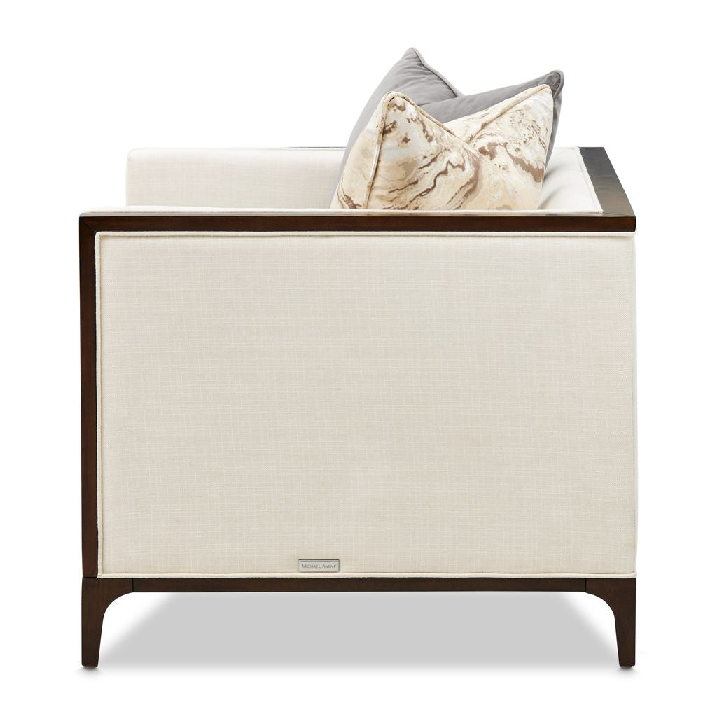 Michael Amini Belmont Place Matching Chair - Cream/Espresso