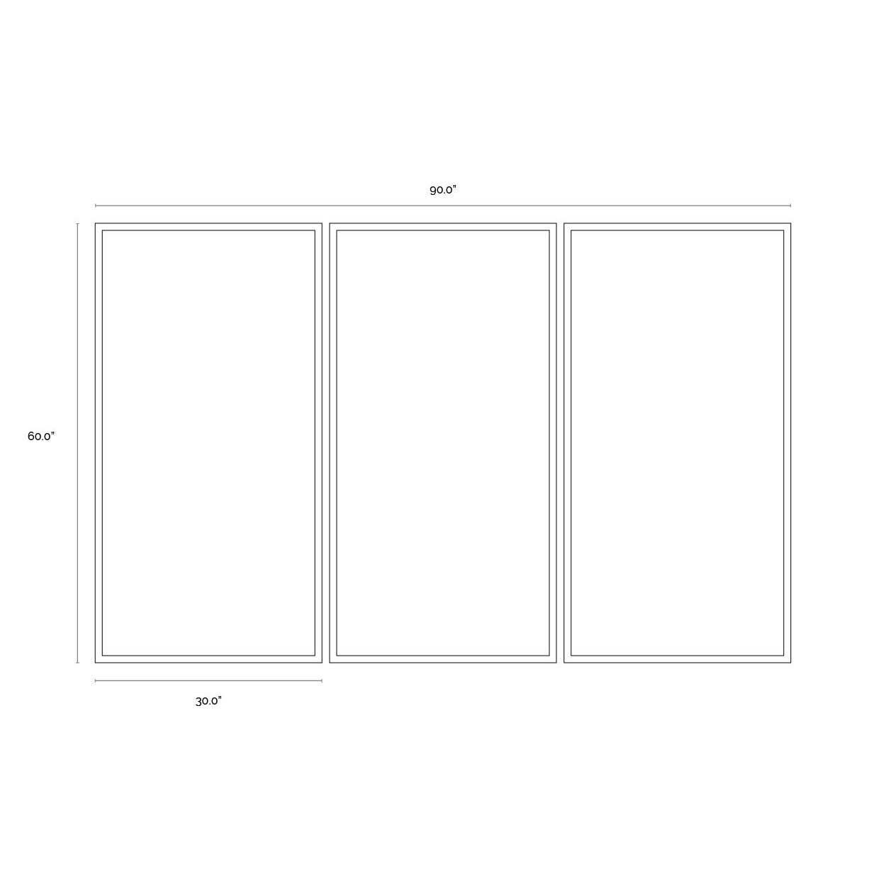 Sunpan Meditation Silver Floater Frame - Set of 3