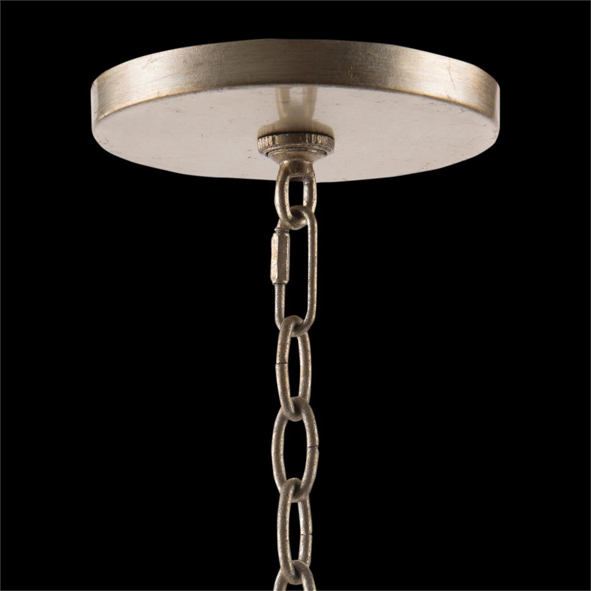 John Richard Bent-Crystal Eight-Light Chandelier