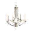 John Richard Bent-Crystal Eight-Light Chandelier