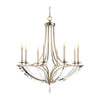 John Richard Bent-Crystal Eight-Light Chandelier