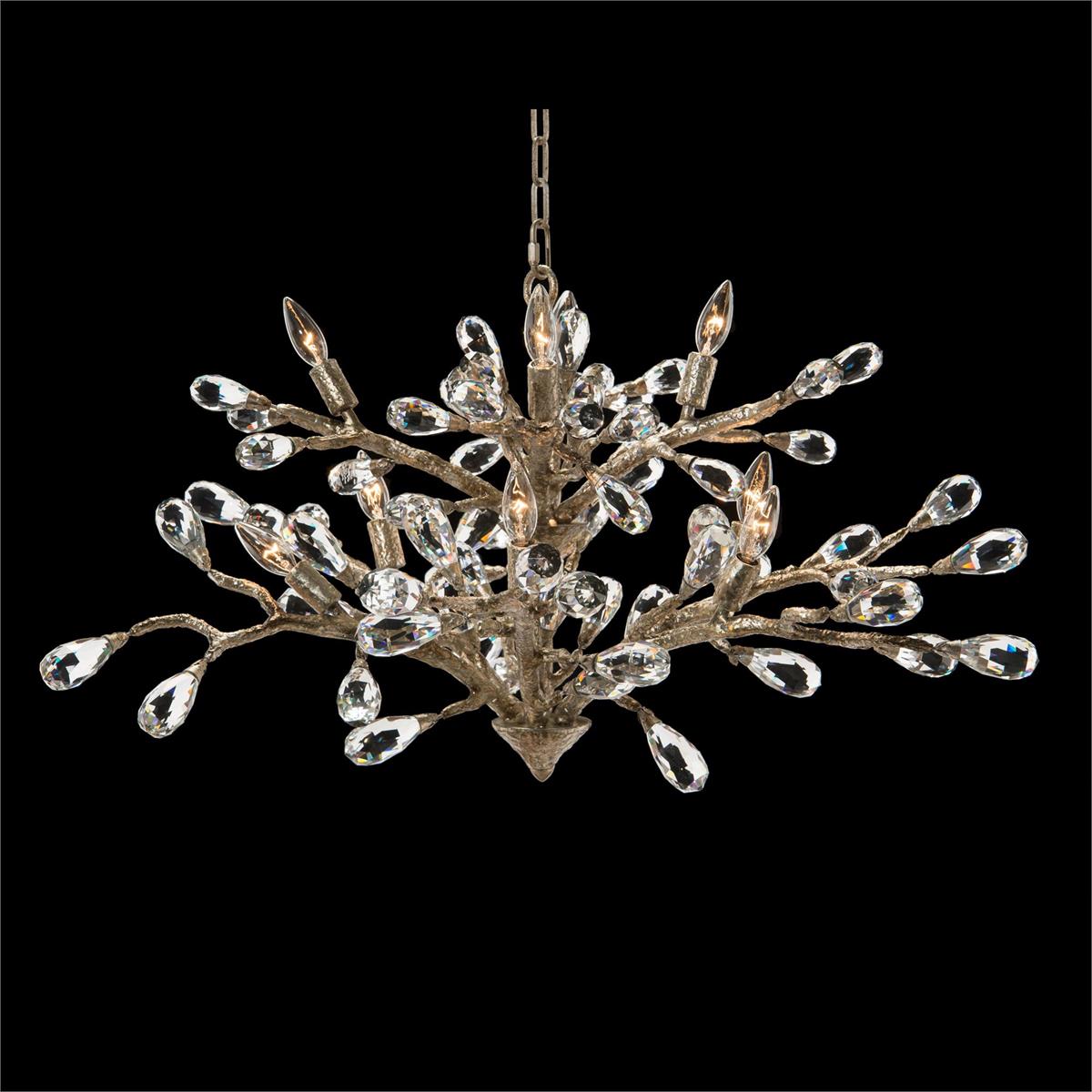 John Richard Budding Crystal Ten-Light Chandelier