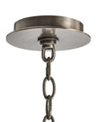 John Richard Acrylic and Nickel Six-Light Chandelier