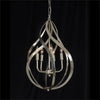 John Richard Ribbons of Nickel Swirls Five-Light Pendant