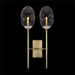 John Richard Echo: Glass Globe Two-Light Wall Sconce
