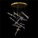 John Richard Rhapsody - Sixteen Fluted Light Tube Chandelier With Ten Additional LED's In The Canopy