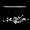 John Richard Churippu Magnolia & Tulip Glass Oblong Nineteen-Light Chandelier