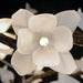 John Richard Churippu Magnolia & Tulip Glass Bronze Oblong Nineteen-Light Chandelier