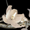 John Richard Churippu Magnolia & Tulip Glass Silver Leaf Vertical Twenty-One Light Chandelier