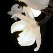 John Richard Churippu Magnolia & Tulip Glass Bronze Vertical Twenty-One Light Chandelier