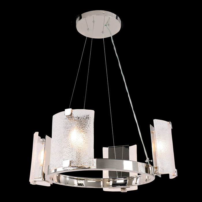 John Richard Claritas Four-Light Chandelier, Nickel