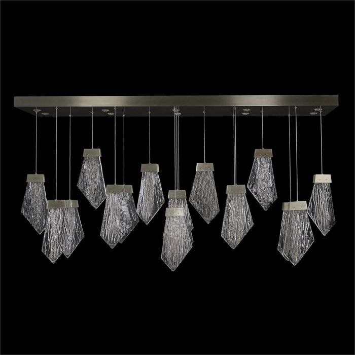 John Richard Lux Twenty-Seven-Light Horizontal Chandelier, Nickel