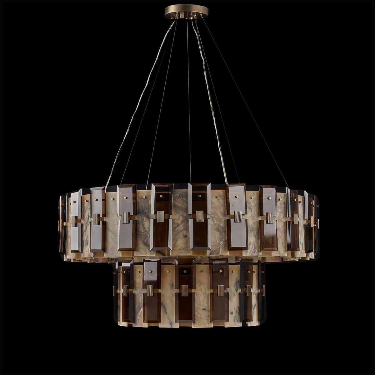 John Richard Tamboril Thirty-Eight-Light Two-Tier Chandelier