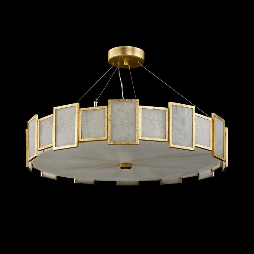 John Richard Calcite Panel Six-Light Chandelier