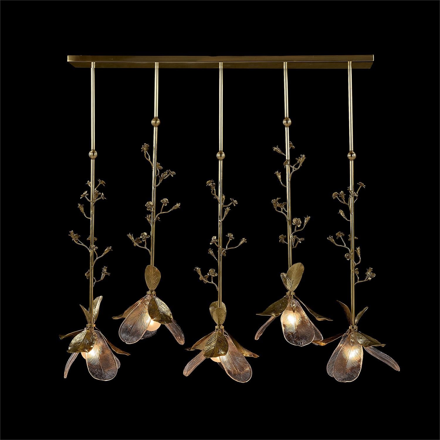 John Richard Dryad Five-Light Horizontal Chandelier