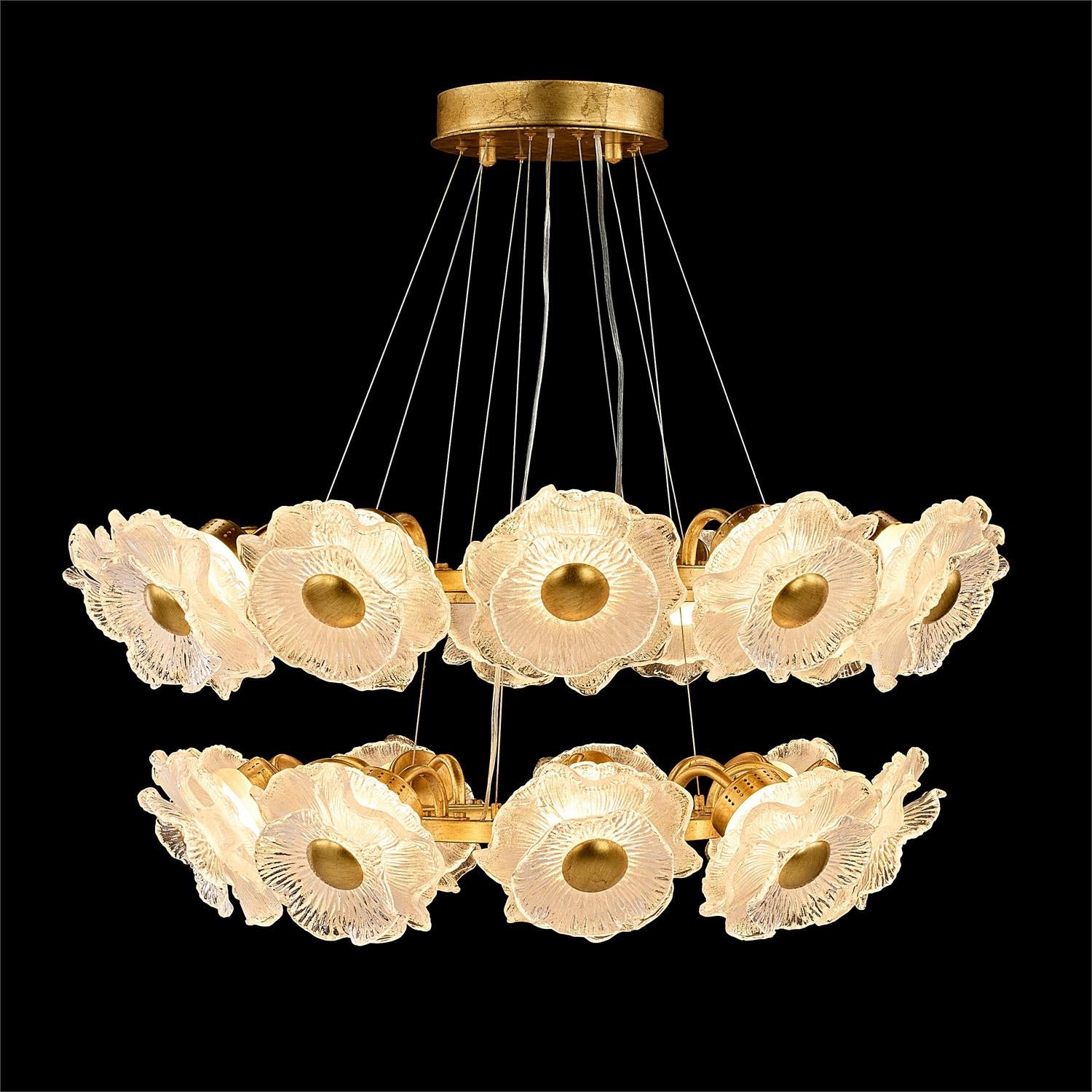 John Richard Farnese Two-Tier Twenty-One-Light Chandelier