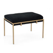 John Richard Metal Gold Upholstered Bench 2219