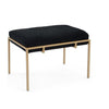 John Richard Metal Gold Upholstered Bench 2219