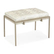 John Richard Metal Silver Upholstered Bench