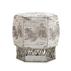 John Richard Honeycomb Ottoman, Silver