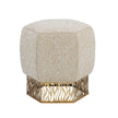 John Richard Honeycomb Ottoman, Gold