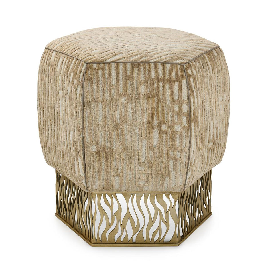 John Richard Honeycomb Ottoman, Gold - 5024