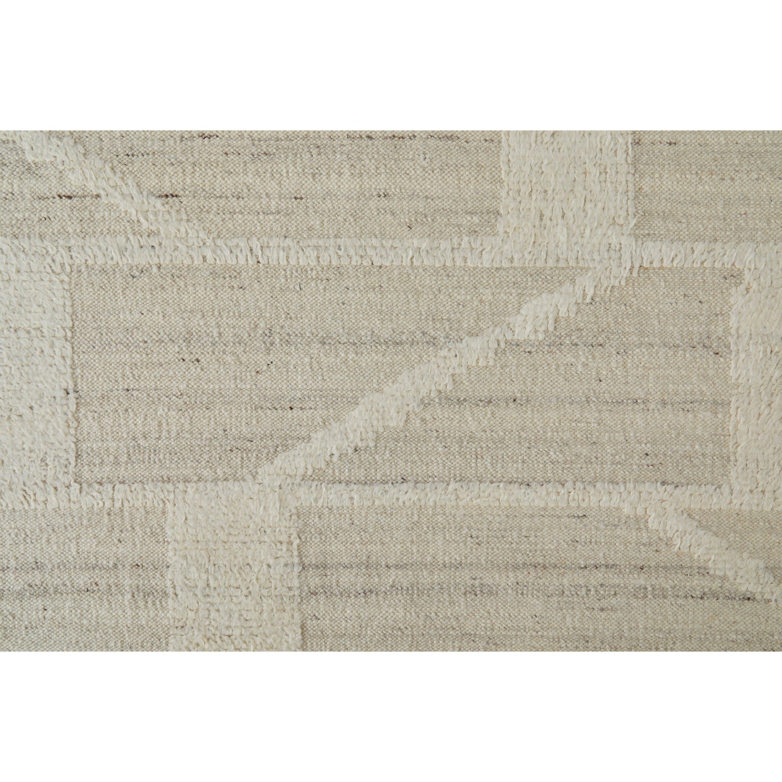 Feizy Ashby 8908F Transitional Geometric Rug in Tan/Ivory
