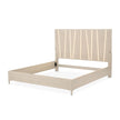 Michael Amini Lotus Bay Panel Bed with LED Lights - Sand