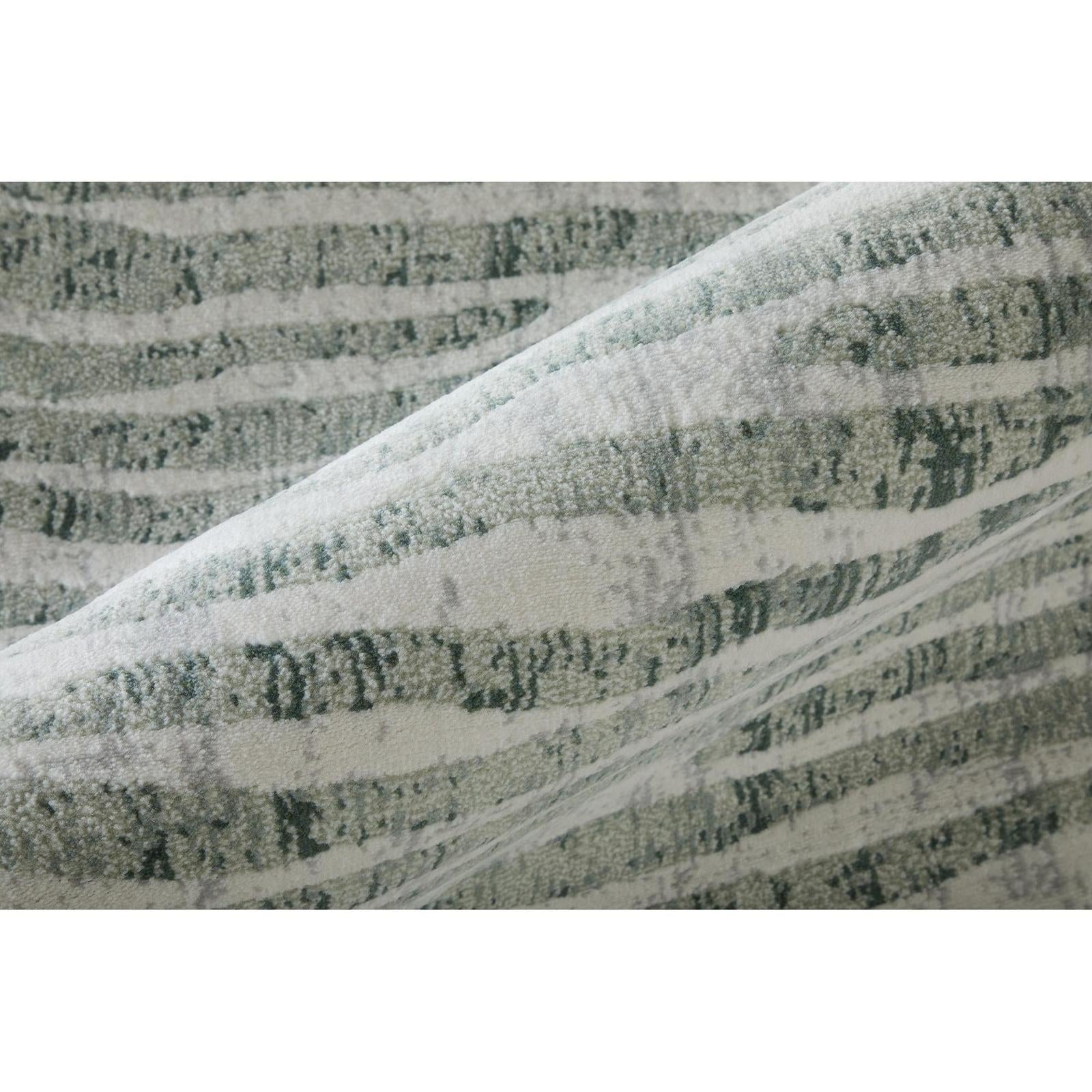 Feizy Atwell 3218F Transitional Abstract Rug in Gray/Green/Ivory